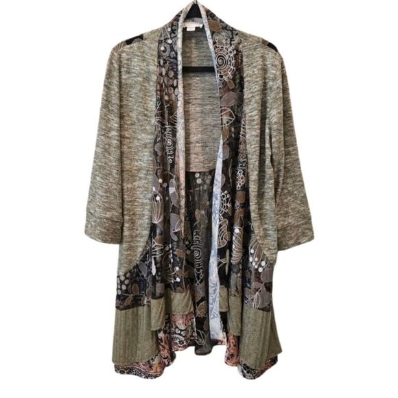 Kamana Womens XL Kimono Open Cardigan Long Floral Lightweight - Picture 1 of 4